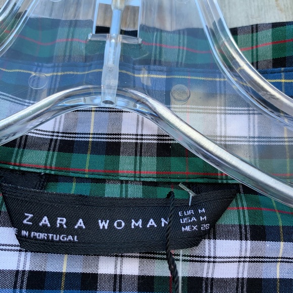 NEW| ZARA 100% Cotton Plaid Shirt - Picture 11 of 16